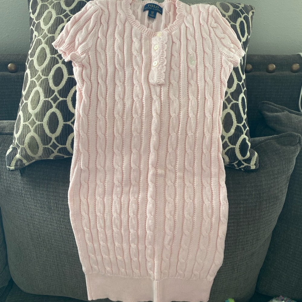 Polo by Ralph Lauren Pink Cable Knit Dress